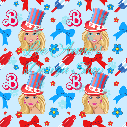 Doll Fourth of July Seamless