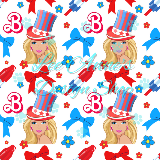 Doll Fourth of July Seamless
