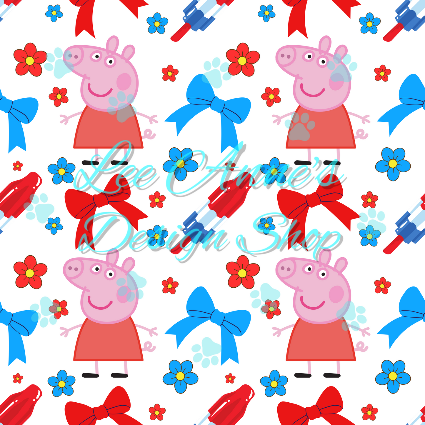 Pig Fourth July Seamless