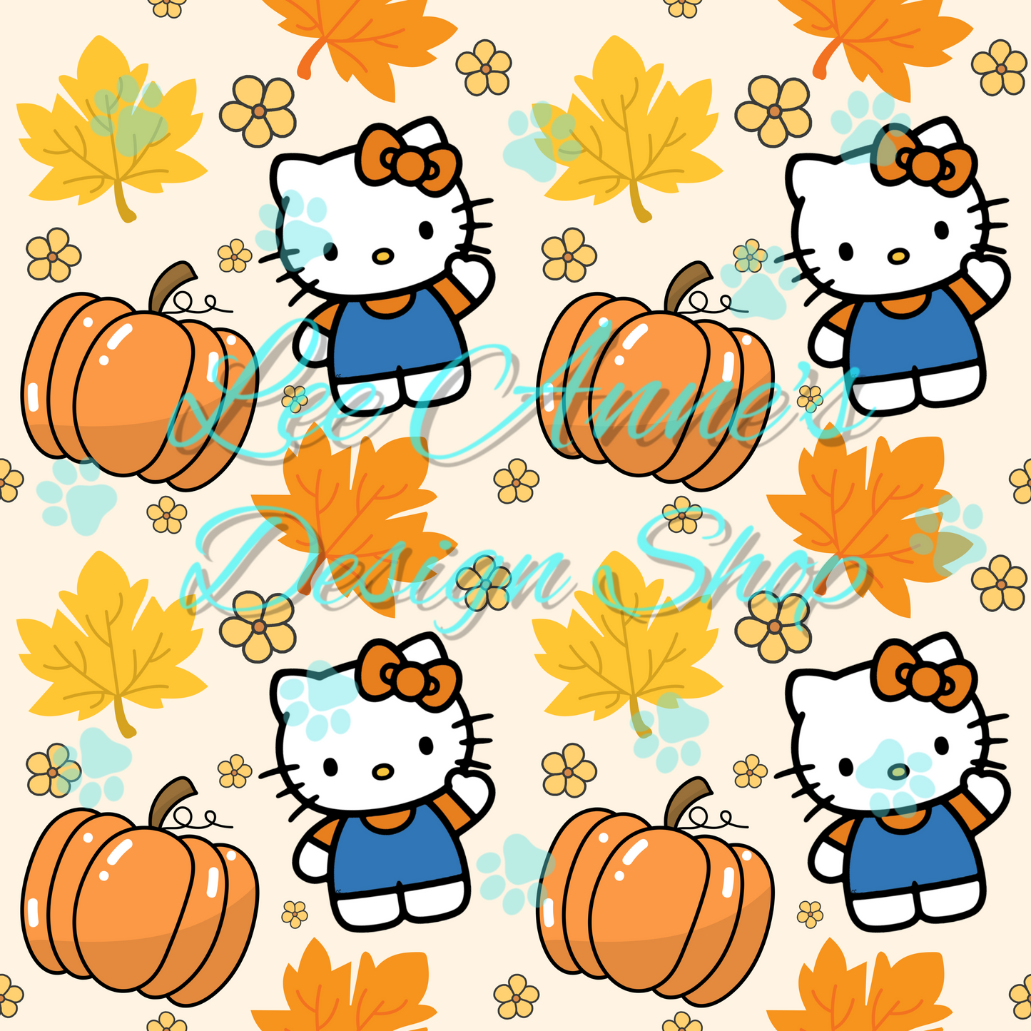 Fall Kitty Seamless