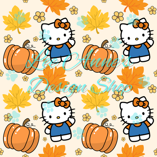 Fall Kitty Seamless