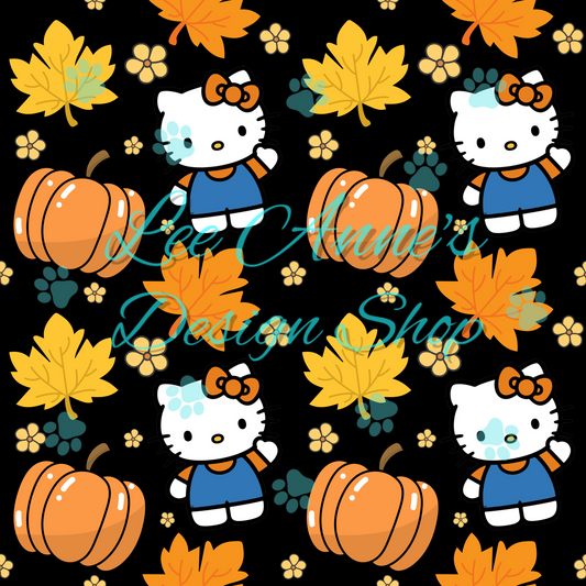 Fall Kitty Seamless