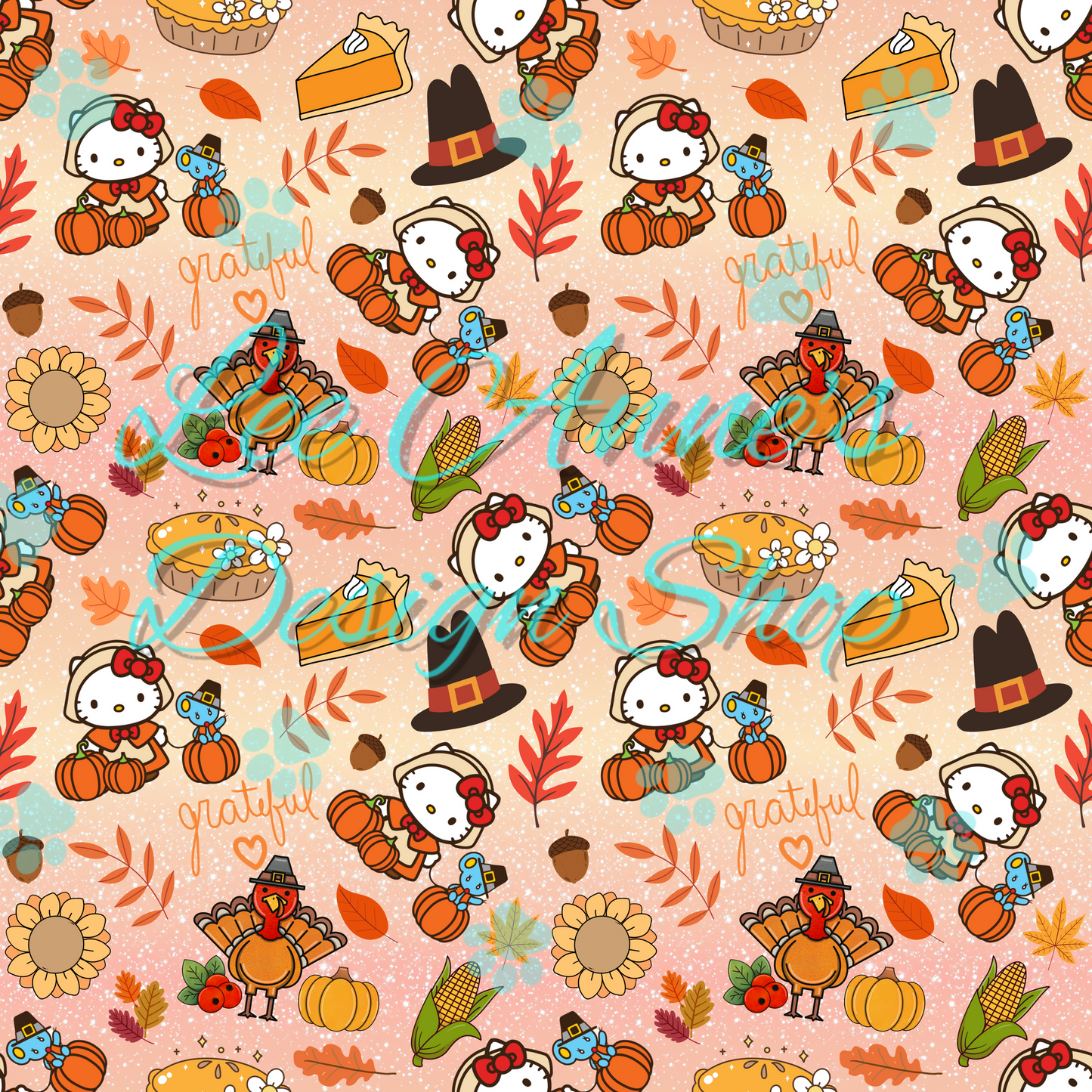 Fall Kitty Seamless