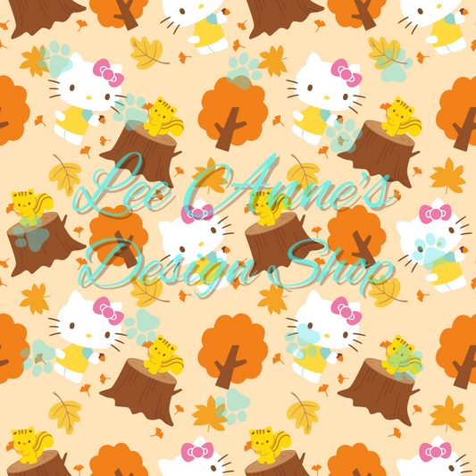 Fall Kitty Seamless