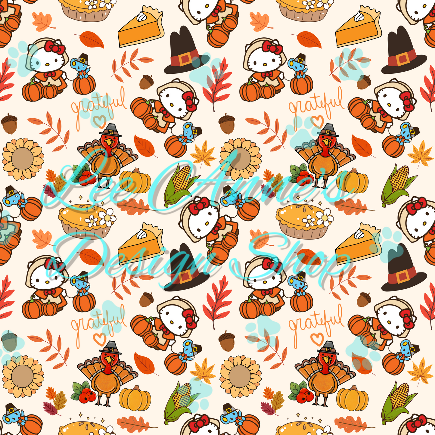 Fall Kitty Seamless