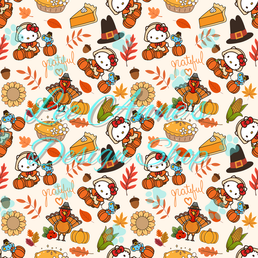 Fall Kitty Seamless