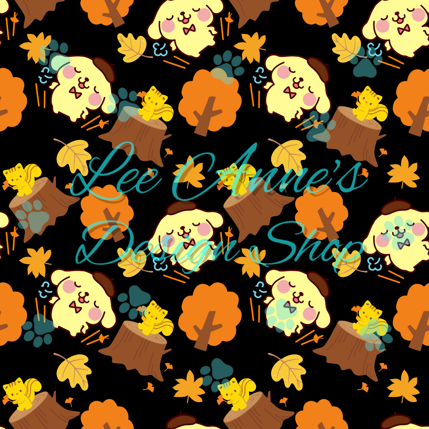 Fall Kitty Seamless