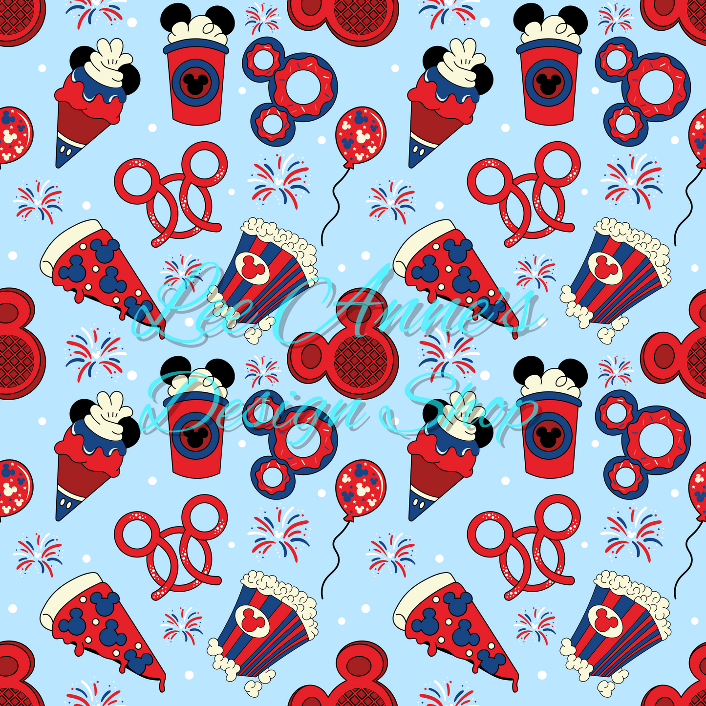 Mouse Fourth July Seamless