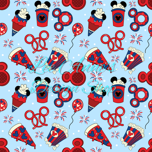 Mouse Fourth July Seamless