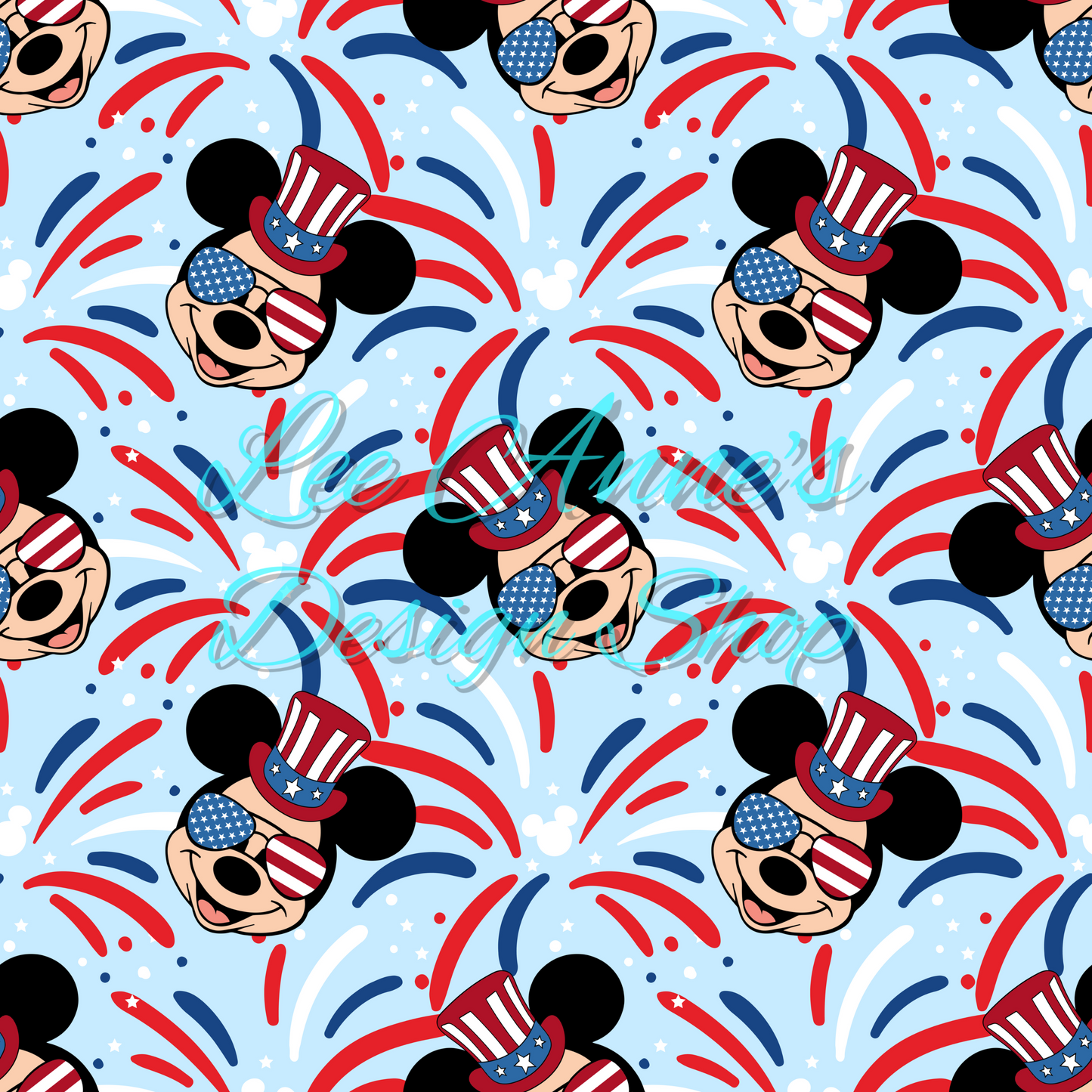 Mouse Fourth July Seamless