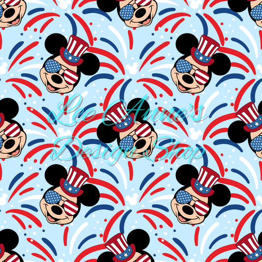 Mouse Fourth July Seamless
