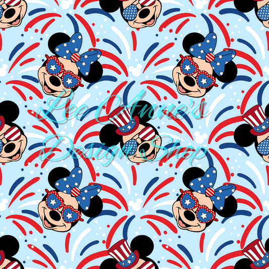 Mouse Fourth July Seamless