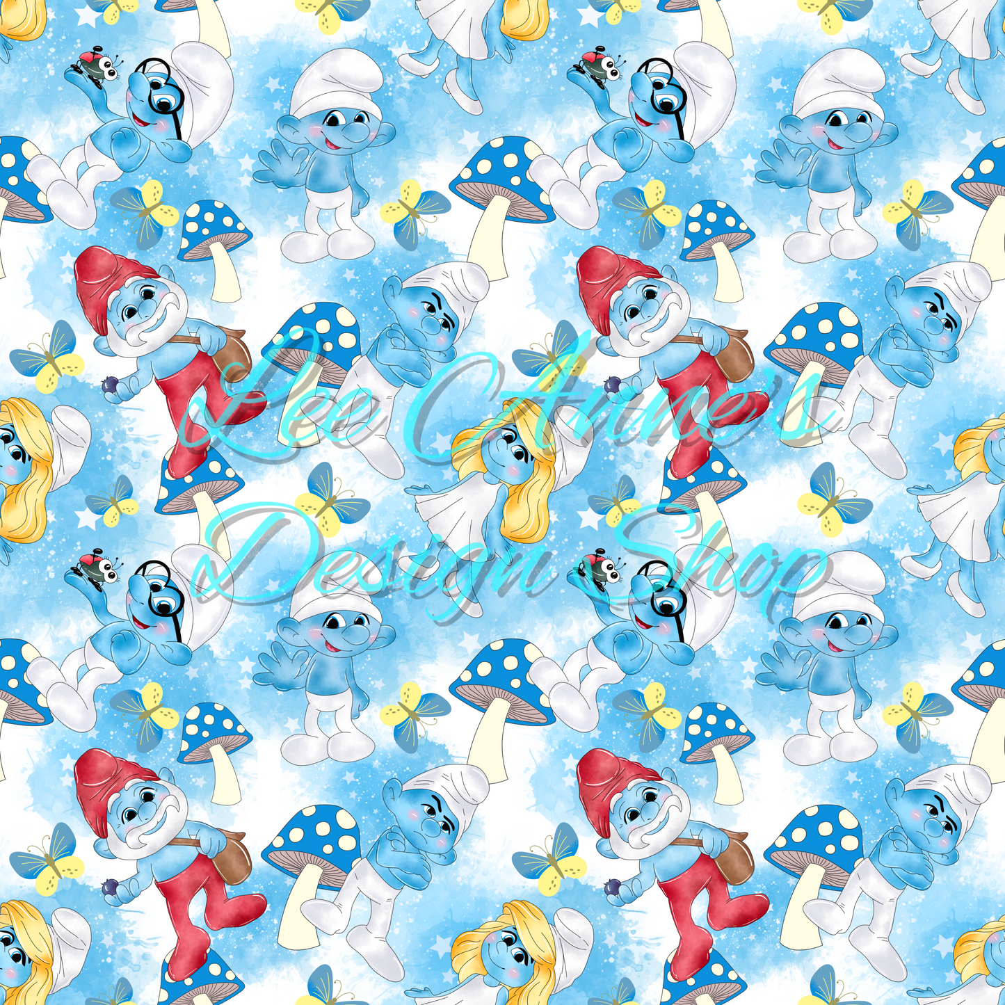 Blue People Seamless