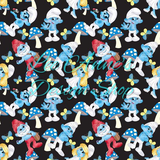 Blue People Seamless
