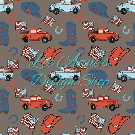 Groovy Fourth July Seamless