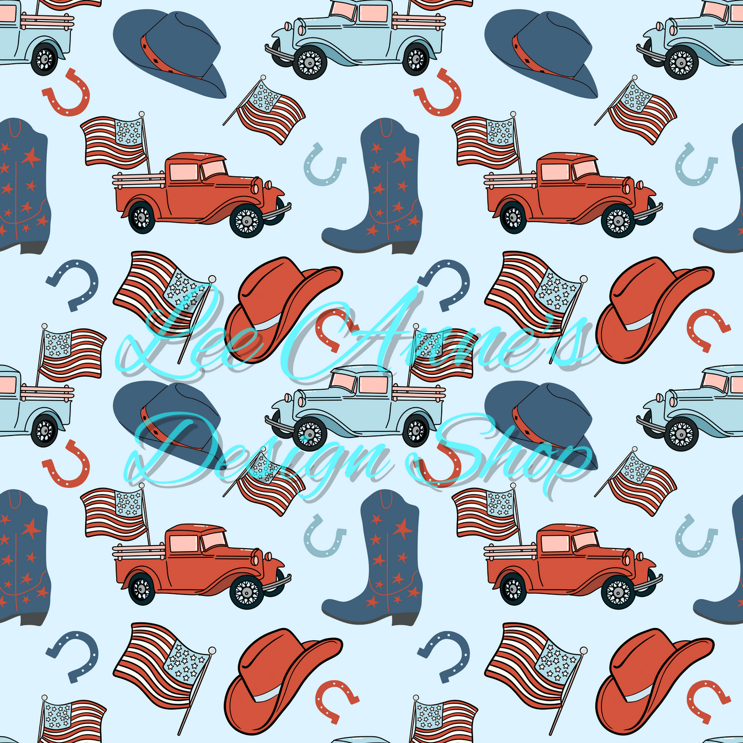 Groovy Fourth July Seamless