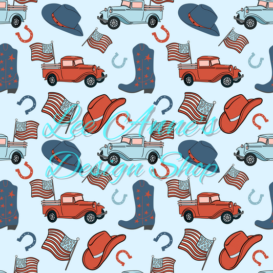 Groovy Fourth July Seamless