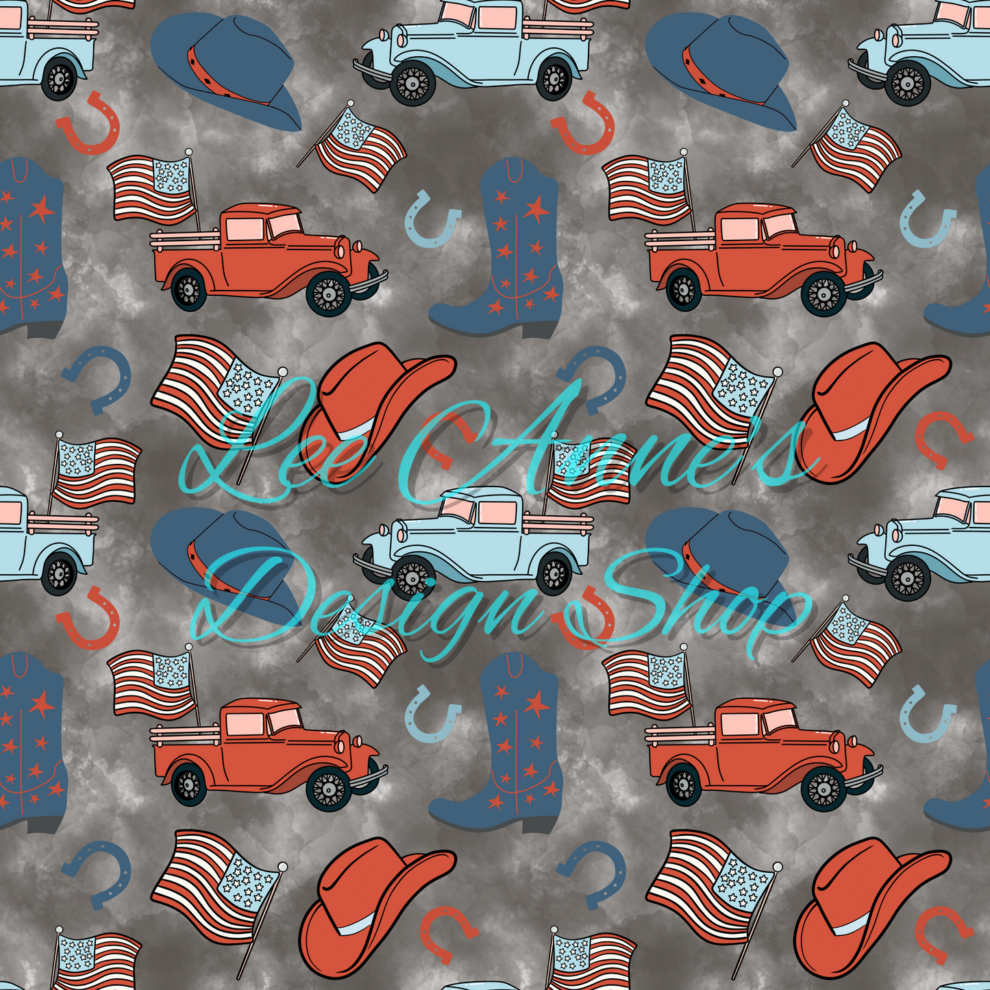 Groovy Fourth July Seamless