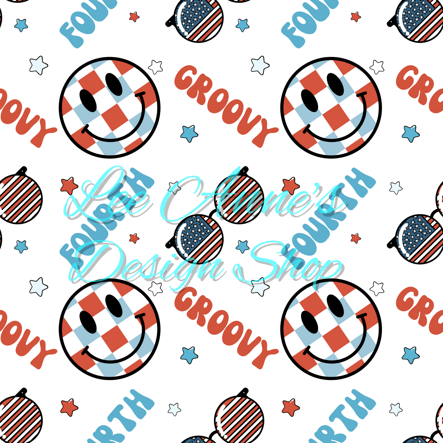Groovy Fourth July Seamless