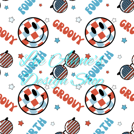 Groovy Fourth July Seamless
