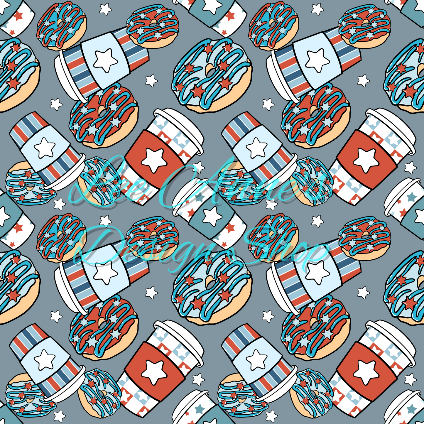 Groovy Fourth July Seamless