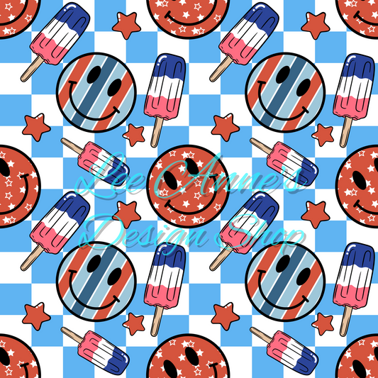 Groovy Fourth July Seamless
