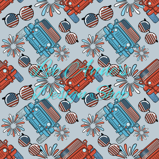 Groovy Fourth July Seamless