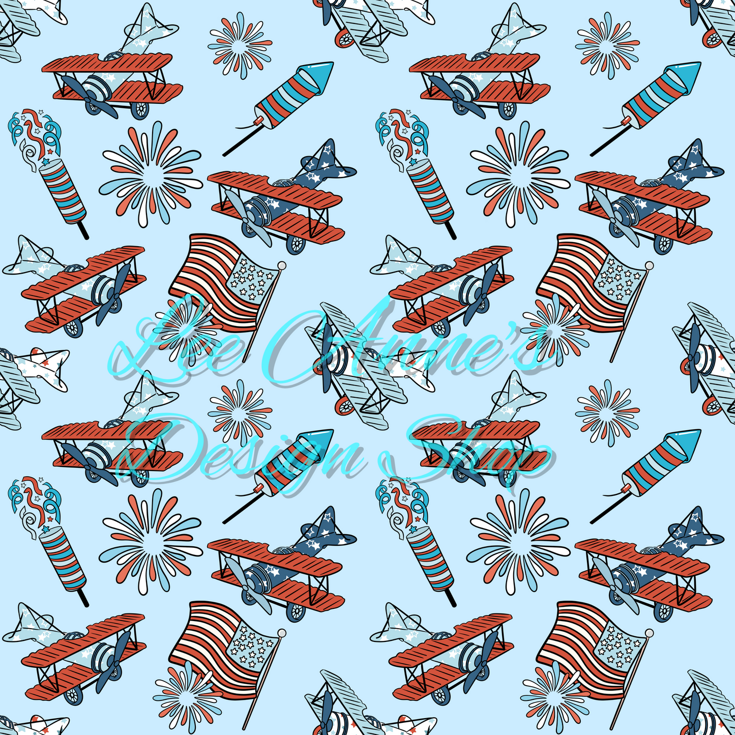 Groovy Fourth July Seamless