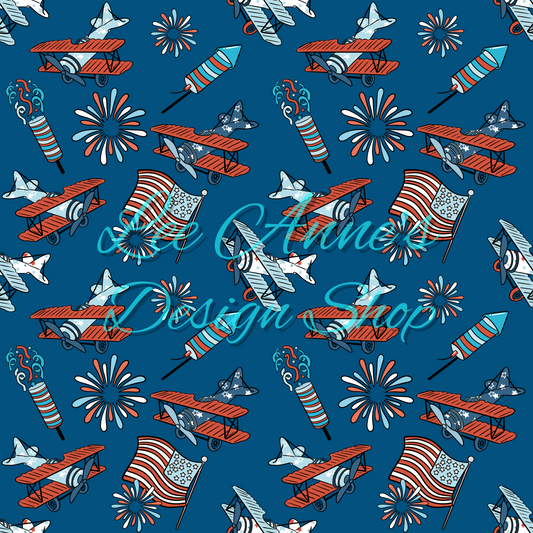 Groovy Fourth July Seamless
