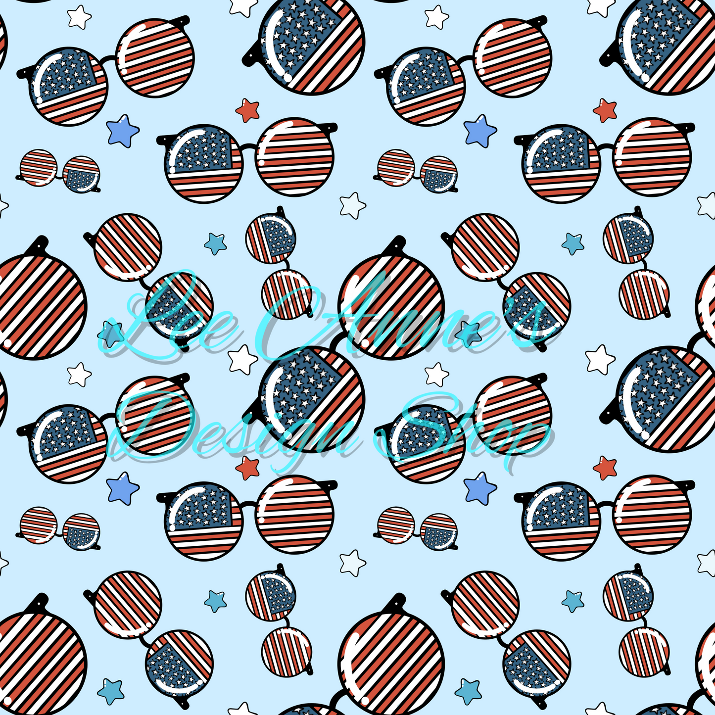 Groovy Fourth July Seamless