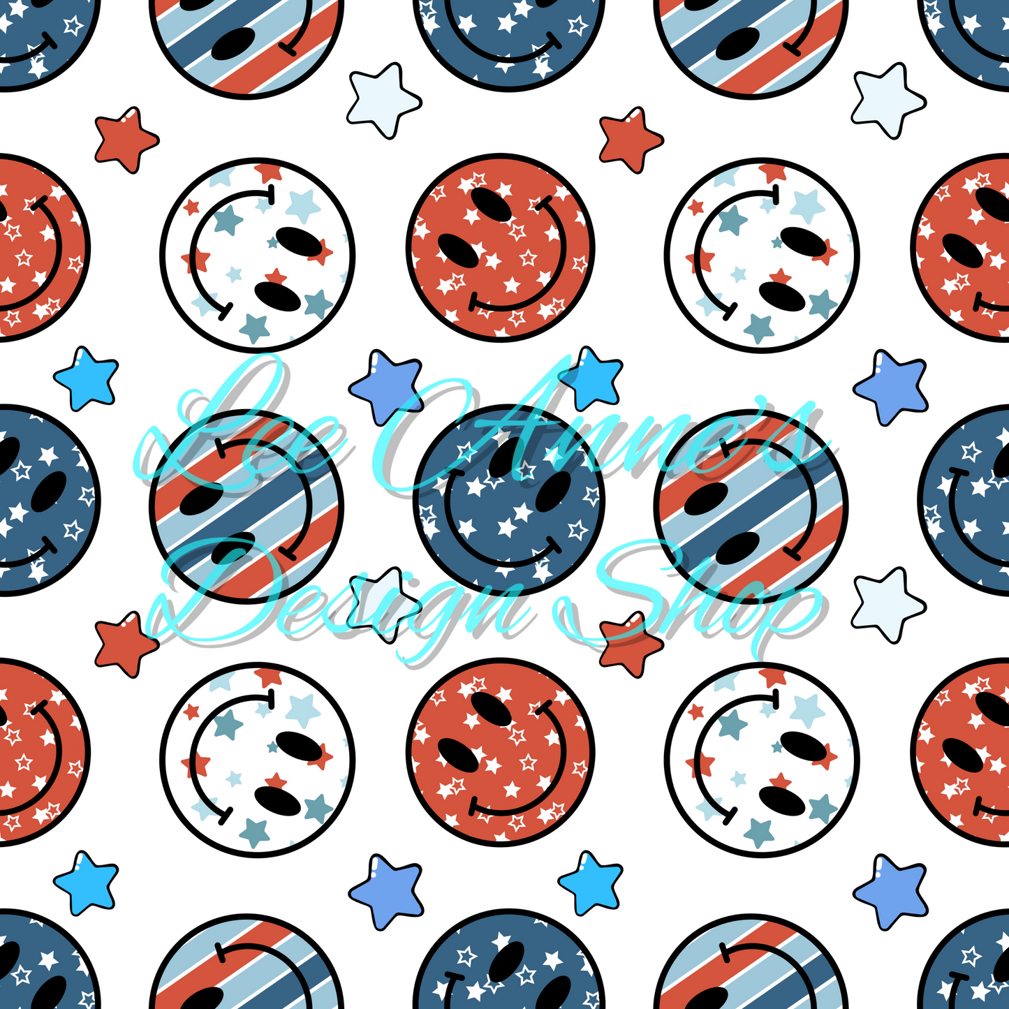 Groovy Fourth July Seamless