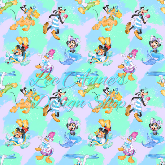 Mouse Summer Seamless