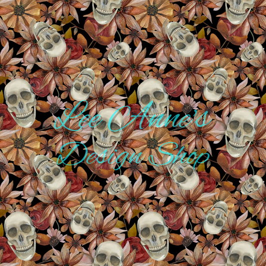 Skull Floral Seamless