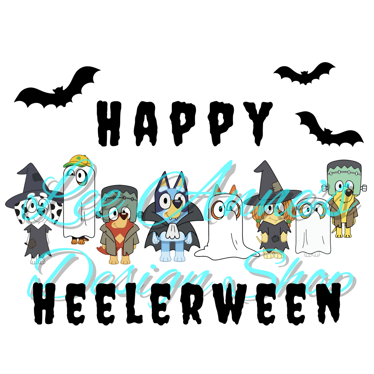 Blue dog Halloween Sublimation