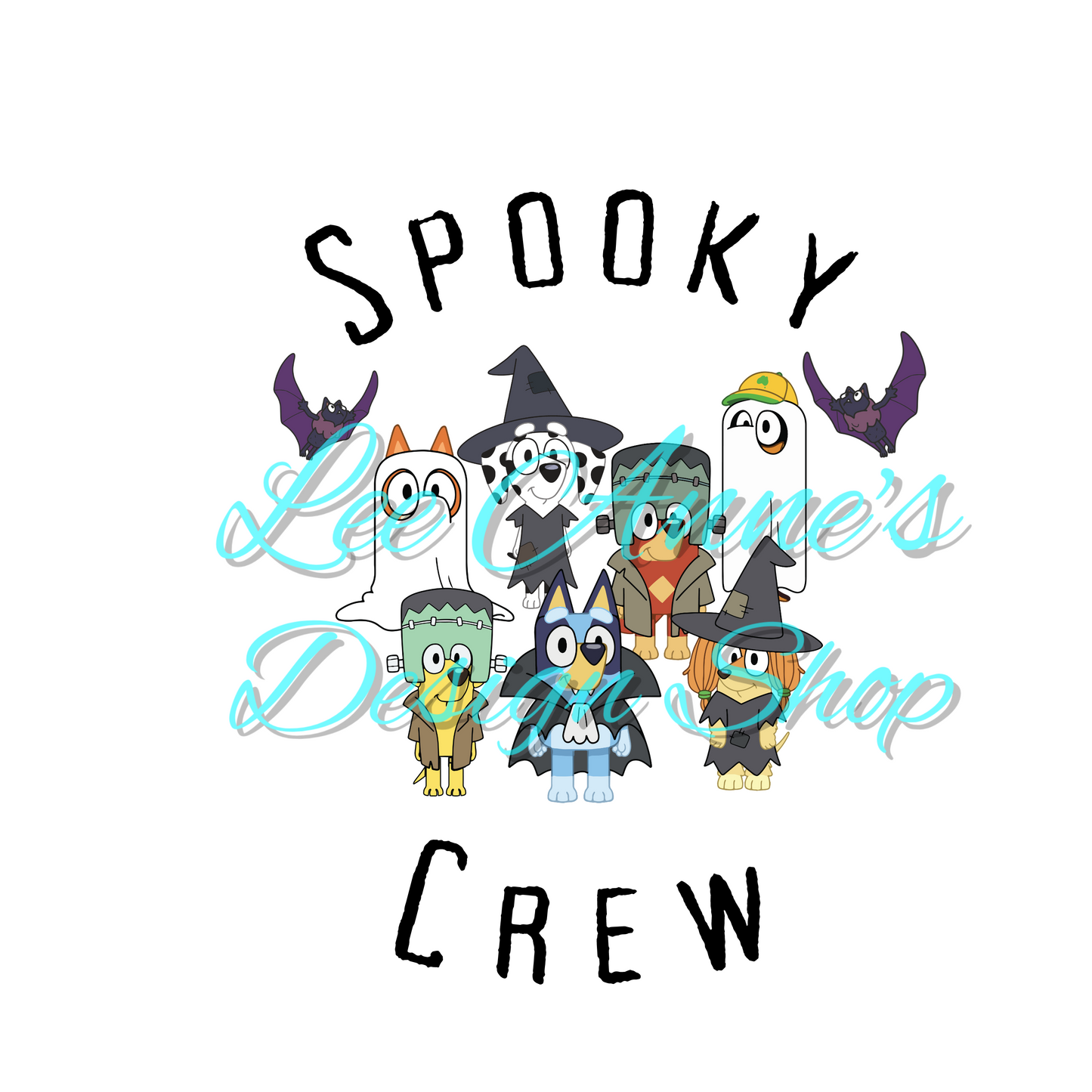 Blue dog Halloween Sublimation