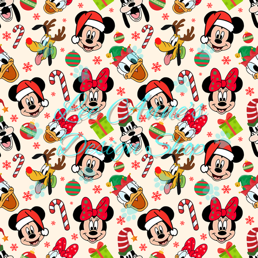 Mouse Christmas Seamless