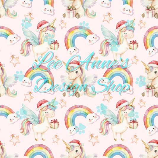 Christmas Unicorn Seamless
