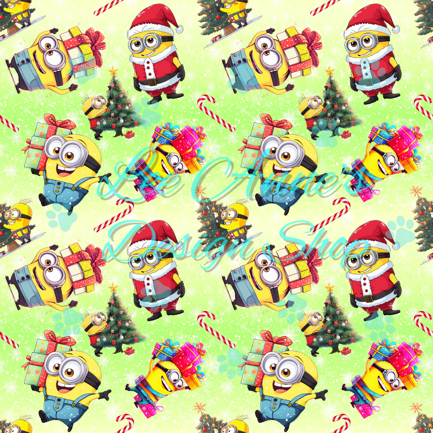 Christmas Yellow guys Seamless