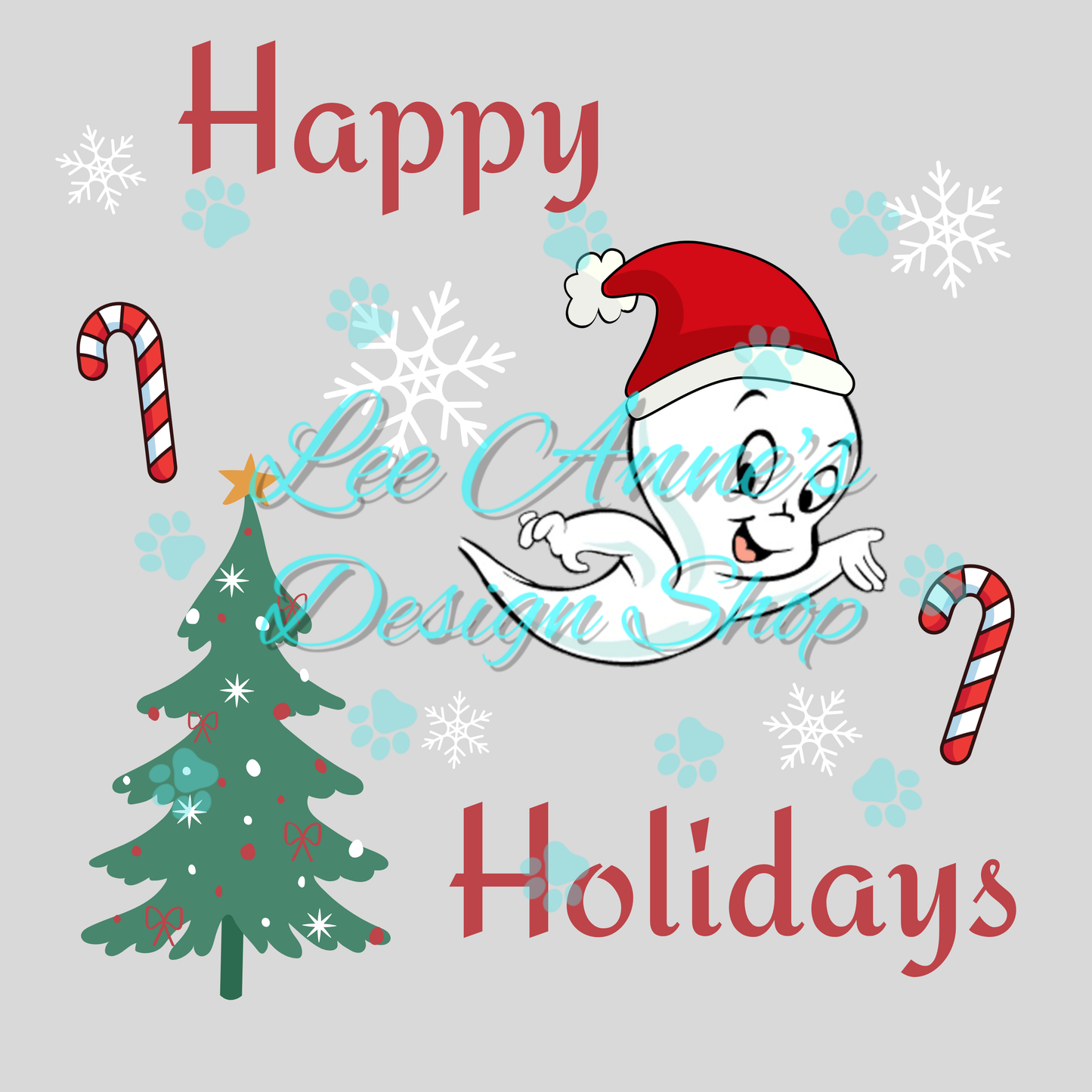 Friendly ghost Christmas Sublimation