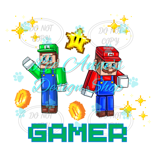 Plumber Gamer Mashup Sublimation