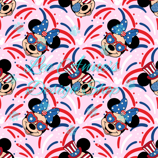 Mouse Fourth July Seamless