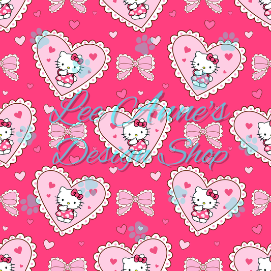 Kitty Valentines Seamless