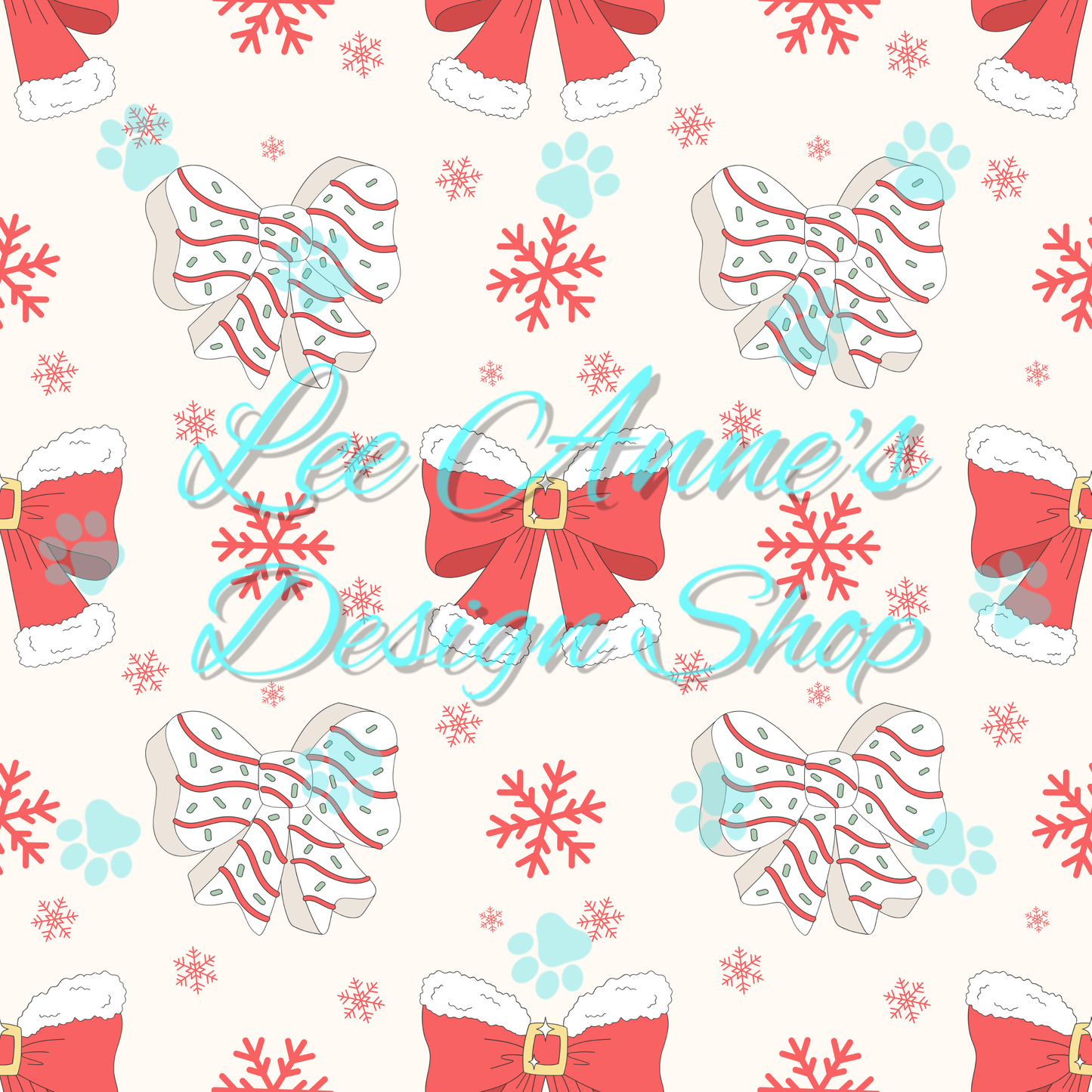 Christmas bow Seamless