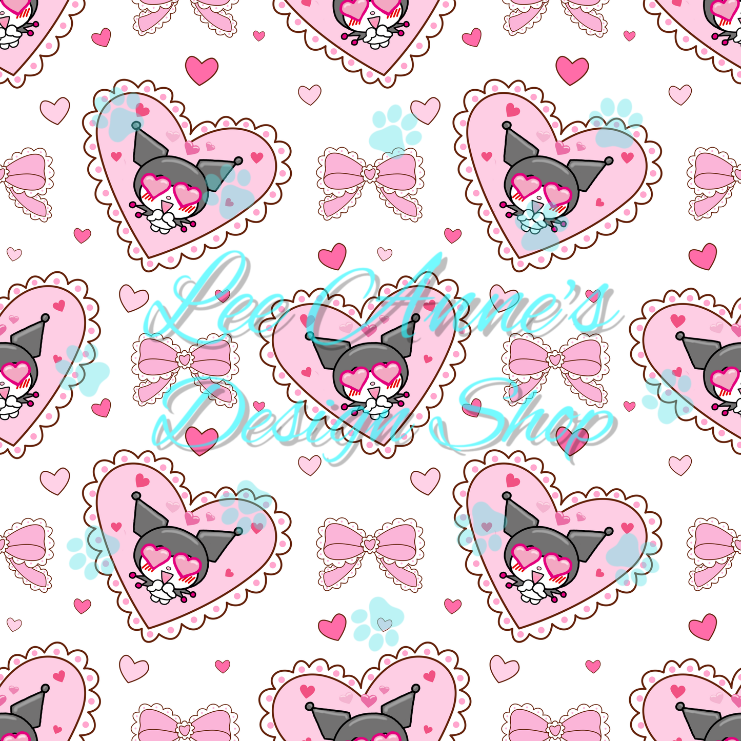 Kitty Friends Valentines Seamless