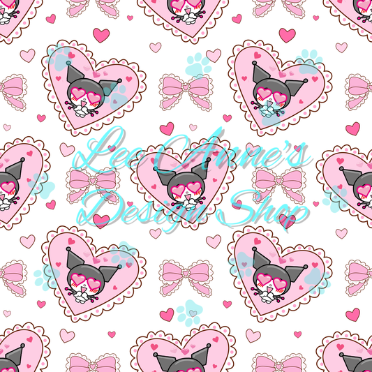 Kitty Friends Valentines Seamless