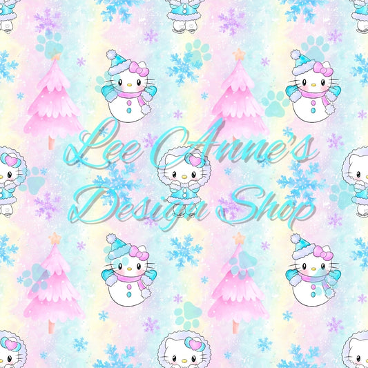 Christmas Kitty Seamless