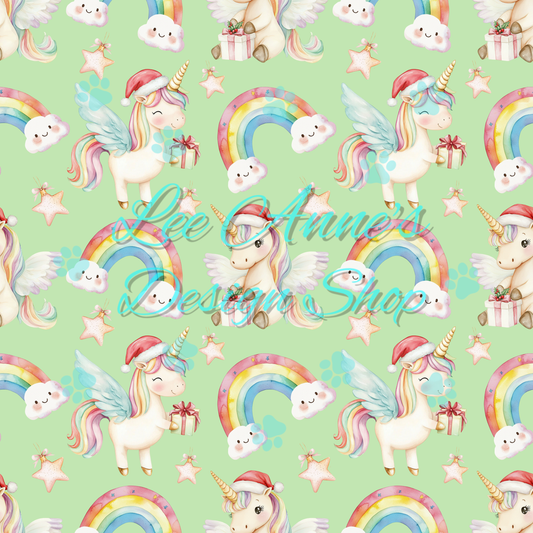 Christmas Unicorn Seamless