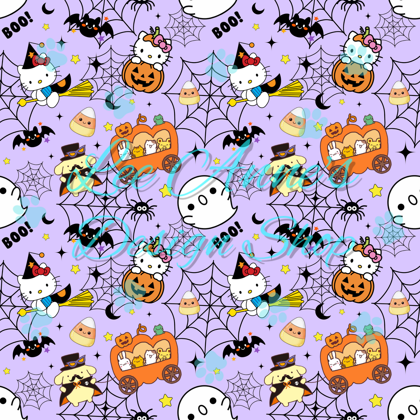 Halloween Kitty Seamless