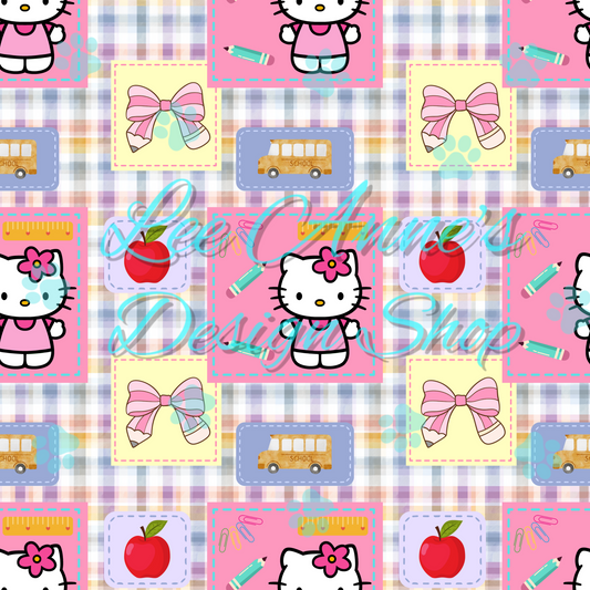 School Kitty Seamless