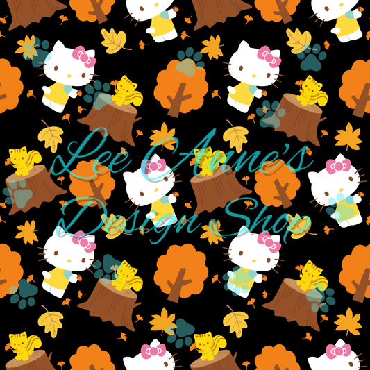 Fall Kitty Seamless